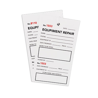 2 Part Equipment Repair Tag 2