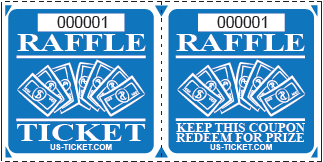 Premium Large Double Raffle Ticket Blue