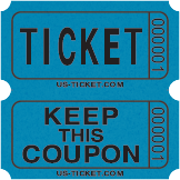 Bristol Double Roll Raffle Tickets Blue