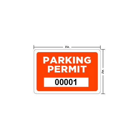 Parking Permit Window Decal Square