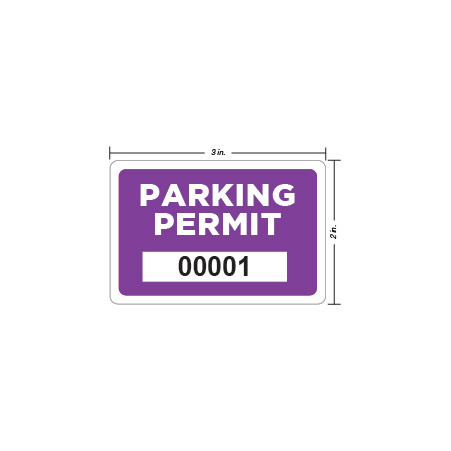 Parking Permit Window Decal Square