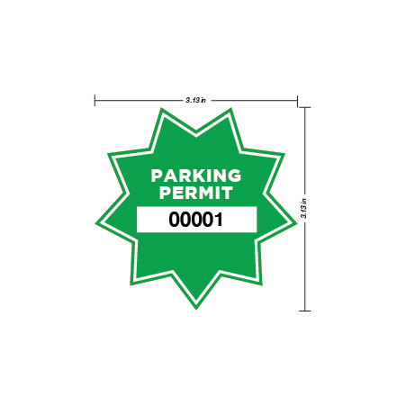 Parking Permit Window Decal Star