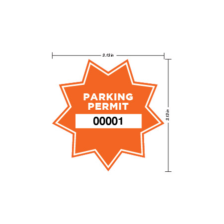 Parking Permit Window Decal Star