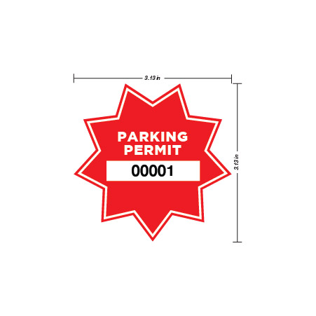 Parking Permit Window Decal Star