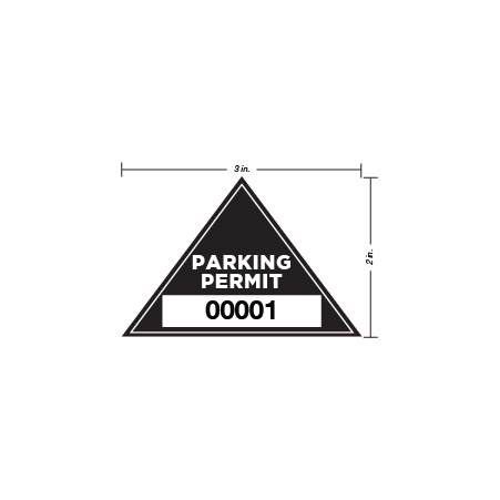 Parking Permit Window Decal Triangle