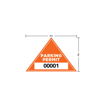 Parking Permit Window Decal Triangle