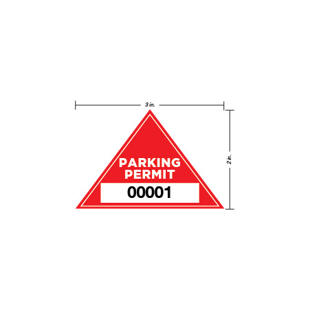 Parking Permit Window Decal Triangle