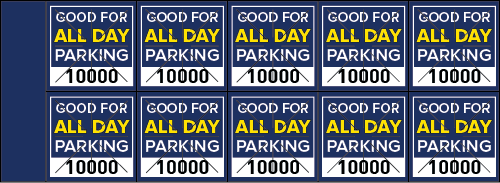 Parking Validation Stamp Books All Day